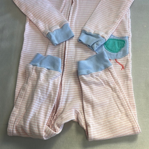 Carter's - Pink and Blue Striped Baby Onesie Sleeper - Picture 5 of 5